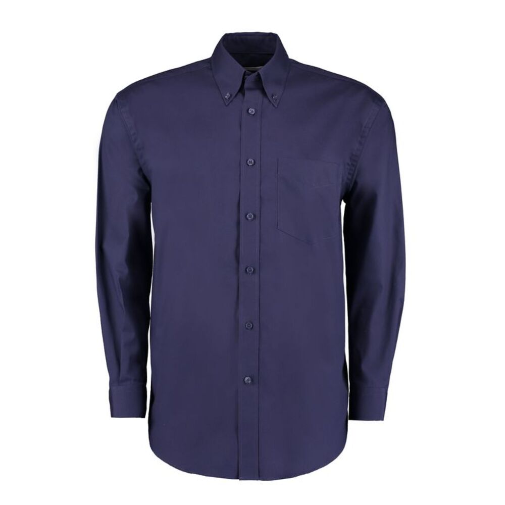 Kustom Kit Mens Oxford Classic Long-Sleeved Shirt / Midnight Navy